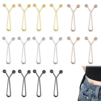Hosenclip Set 8 Stück, Metall, wiederverwendbar – Taillenverkleinerung