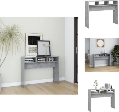 Image de vidaXL Table console gris béton 105x30x80 cm Bois composite - Tables d'appoint