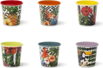 Immagine prodotto di Excelsa Set con 6 bicchieri da caffè Tropical Chic Porzellan 9 cl Bunt