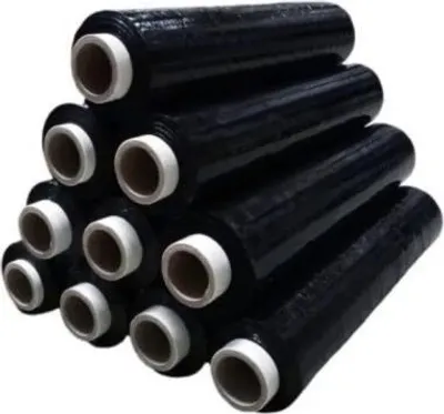Obrázek produktu pro Folia stretch czarna o grubości 23 mikronów i wadze 1,80 kg