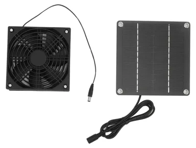 Obrázek produktu pro Sada ventilátorů pro solární panely, monokrystalický křemíkový ventilátor pro odvod vzduchu, 2200 otáček za minutu, s ochranným krytem pro skleníky