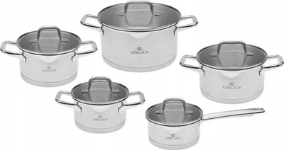 Produktbild von Topfset Gerlach Modell Edelstahl 10-teilig