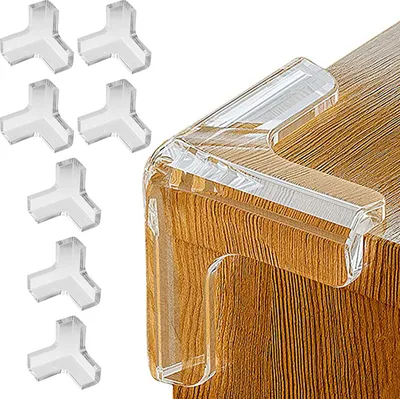 Produktbild von 8 x Eckenschutz Baby , Kantenschutz Selbstklebend Transparent, Durchsichtiger Tisch Eckenschutz für Kinder, Kantenschutz