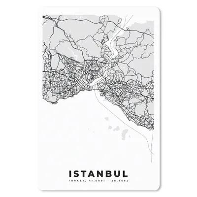 Produktbild von MuchoWow® Mauspad Mousepad Istanbul - Karte - Stadtplan - Schwarz-weiß - Karte 18x27 cm - Mousepads - Maus Mat - Pad - Mausunterlage