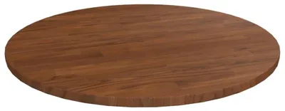 Productafbeelding van Donkerbruin Eikenhouten Tafelblad Ø 50 cm voor Salontafel
