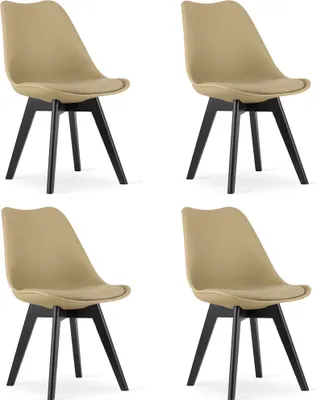 Immagine prodotto di Sedia MARK - beige scuro / gambe nere x 4