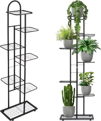 Produktbild von Metallblumenständer, 7-stufig, mehrstöckiger Ständer für Blumentöpfe, Pflanzen, Blumen