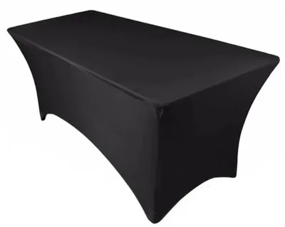 Produktbild von Flexible Tischdecke Für Rechteckigen Tisch 120cm Schwarz