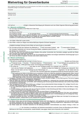 Image de RNK Verlag 598 Contrat de location pour locaux commerciaux, 6 pages, plié à DIN A4