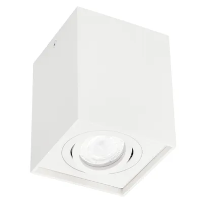Zdjęcie produktu dla Reflektor natynkowy Oświetlenie natynkowe PALLAD 1 WHITE GU10 Lampa sufitowa kwadratowa biała EDO777109 EDO