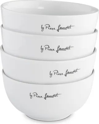 Obrázek produktu pro LAMART LT9014 Porcelánová série, sada obsahuje 4x misku, materiál porcelán, barva bílá, rozměr Ø 14 cm, výška 6,9 cm