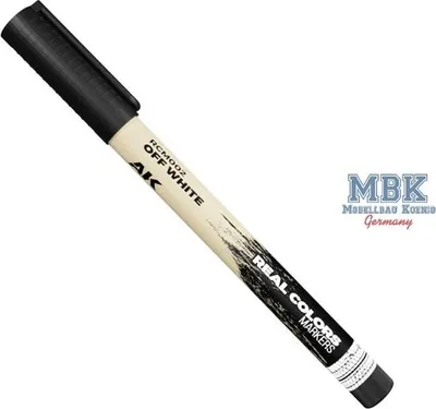 Imagen del producto de AK Interactive S.L. AK-RCM002: Rotuladores REAL COLORS: Blanco roto