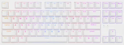 Obrázok produktu pre GENESIS Thor 404 TKL, Kábel, USB, Mechanický spínač kláves, QWERTY, RGB LED, Biela