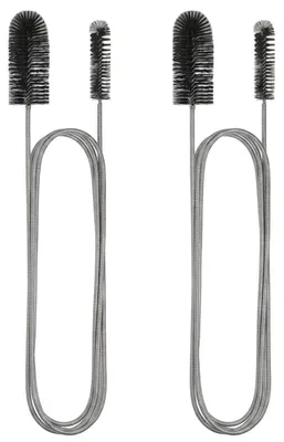 Immagine prodotto di Spazzola per pulizia scarichi, 2 pezzi, 200 cm, acciaio inossidabile, doppia testa, pulitore per tubi flessibile