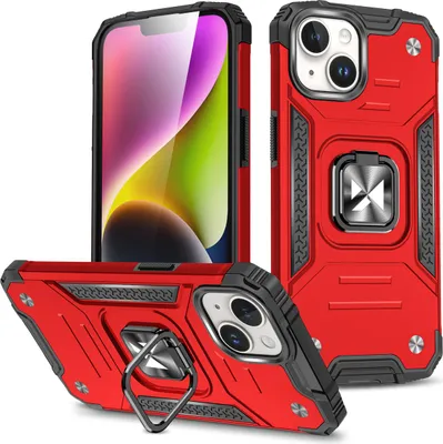 Zdjęcie produktu dla Etui Wozinsky Ring Armor do iPhone'a 15 Plus, czerwone