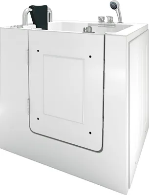 Produktbild von Sitzwanne Whirlpool Badewanne mit Tür S02WP-B-L 100x78cm