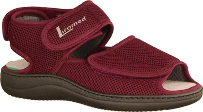 Produktbild von Liromed 815 Uni, Bordo, Textil, NEU, Verbandschuh, Sandale - Damenschuhe Sandale bequem / lose Einlage, Rot