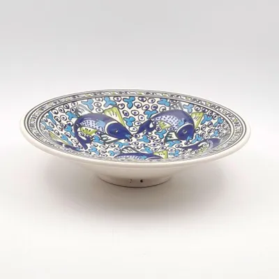 Image de Plat Tebsi Poissons Bleus - D 33 cm