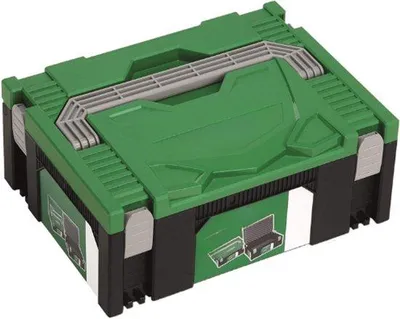 Obrázok produktu pre Prepravný kufr s penovými vložkami, stohovateľný, 295 × 395 × 158 mm, zeleno-čierny