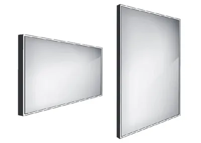 Zdjęcie produktu dla Lustro łazienkowe LED Nimco 120x70 cm czarne ZPC 13006-90