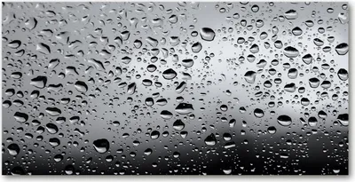 Produktbild von Tulup® Glas-Bild - 100x50 -Wandkunst - Wandbild hinter gehärtetem Sicherheitsglas  - Sonstige - Wassertropfen - Grau