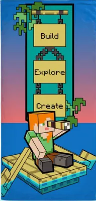 Obrázek produktu pro Minecraft Badetuch 70x140cm - Build Design Strandtuch