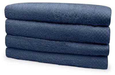 Produktbild von Eleganzzz Frottee-Handtuch 50x100cm – Blau  – 50x100  – 100% Baumwolle – saugstark