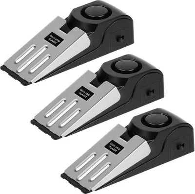 Image de SnelShoppen - Alarme de porte Flintronic, lot de 3 - Alarme de porte réglable 120 dB - Protection contre les cambriolages - Dispositif de sécurité pour la maison, l'hôtel et les voyages