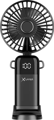 Produktbild von Xlayer Handventilator klappbar/wiederaufladbar mit Smartphonehalterung