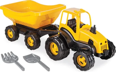 Produktbild von Kinder Traktor, Bauernhof Spielzeug, Traktor mit Anhänger, Spielzeugtraktor für Kinder ab 3 Jahre