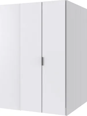 Produktbild von Jugendzimmer-Eckkleiderschrank 135x127 cm in weiß, begehbar NOLI-43