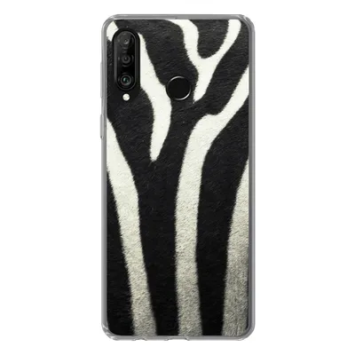Produktbild von MuchoWow® Handyhülle Schutzhülle Hülle für Huawei P30 Lite Tiermuster - Zebra - Schwarz - Weiß Silikon Softcase Handy Hülle - Handyhülle