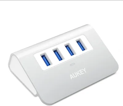 Image de AUKEY CB-H5, Hub USB 3.1 Gen 1, Hub de données USB 3.0 en alliage d'aluminium à 4 ports pour MacBook Air, Mac mini, iMac et autres ordinateurs portables et PC