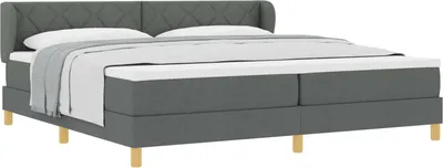 Obrázok produktu pre vidaXL Box spring posteľ s matracom tmavo šedá 200 x 200 cm látka