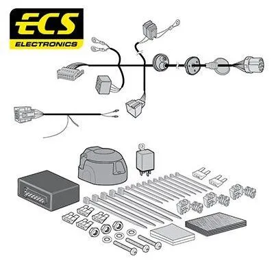 Produktbild von ECS BW-008-D1 Elektrosatz Anhängerkupplung E-Satz für BMW 3 Touring (E91) Anhängevorrichtung