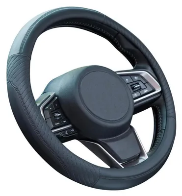 Obrázok produktu pre Poťah na volant, koža, 37-38 cm, protišmykový, univerzálny, čierna farba