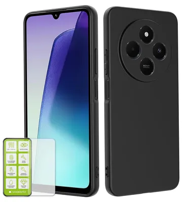Obrázok produktu pre Silikónové puzdro TPU pre Xiaomi Redmi A4 5G – čierne + tvrdené sklo H9