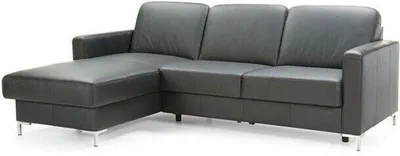 Produktbild von Elegantes Echtleder Ecksofa mit Bettfunktion