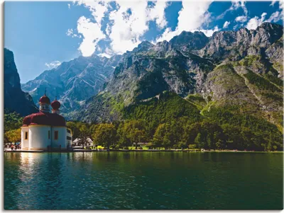 Produktbild von ARTland Leinwandbild St. Bartholomä Königssee I Größe: 80x60 cm