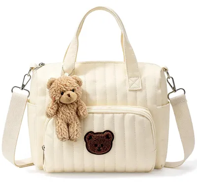 Imagen del producto de Bolsa cambiadora pequeña e impermeable, con múltiples compartimentos, ideal para cochecitos
