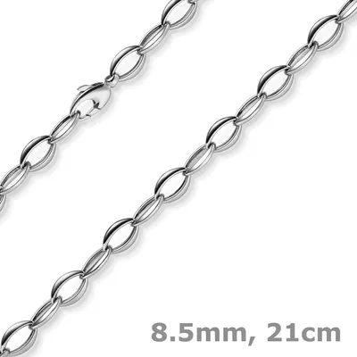 8-5mm-Armband-Spitzoval-aus-585-Weißgold-21cm