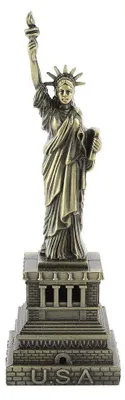Metall-Freiheitsstatue, 15 cm, Kupferoptik, Dekofigur New York