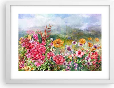 Produktbild von Gerahmtes Poster - Weißer Rahmen - blume sommer natur - 40x30 cm - Wand Bild - Wanddeko - Wandbilder - Kunstposter - Wandposter - Bilderrahmen - Bilder - Kunstdruck - Wandbild - P2WAA40x30-3843