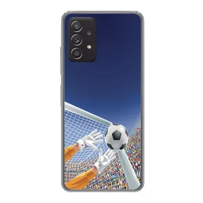 Produktbild von MuchoWow® Handyhülle Schutzhülle Hülle für Samsung Galaxy A53 5G Eine Illustration eines Torwarts, der den Fußball stoppt - Junge - Mädchen - Kind Silikon Softcase Handy Hülle - Schutzabdeckung