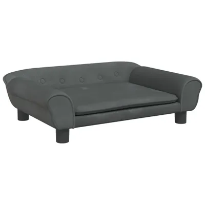 Imagen del producto de Sofá para niños de terciopelo gris oscuro 70x45x26 cm