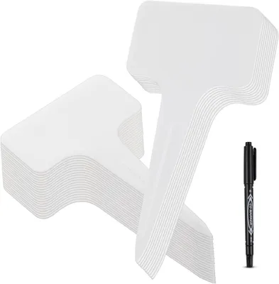 Produktbild von Plastik Pflanzenschilder 100pcs für Draussen Wetterfest, Umweltfreundliche Pflanzenschilder für Anzuchttöpfe, Keimlinge und Stecklinge