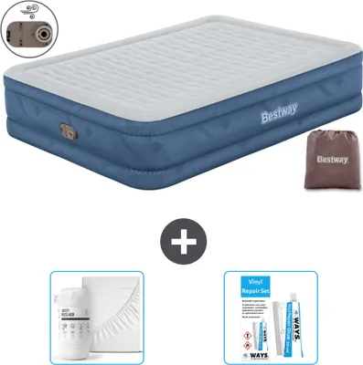 Produktbild von Bestway Luftmatratze - 2-Personen - 152 x 203 x 46 cm - Grau - Inklusive Zubehör