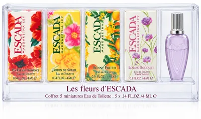 Produktbild von Escada Les Fleurs 5 Miniaturen Eau de Toilette 5x4ml, KI-generiertes Bild