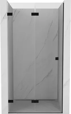 Produktbild von Mexen Lunar-F Falttür links 80 cm, transparent, schwarz - 836-080-000-70-00-L