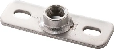 Produktbild von 1 Stück - Grundplatte 120x40x4mm Mf 1" A4 Edelstahl
